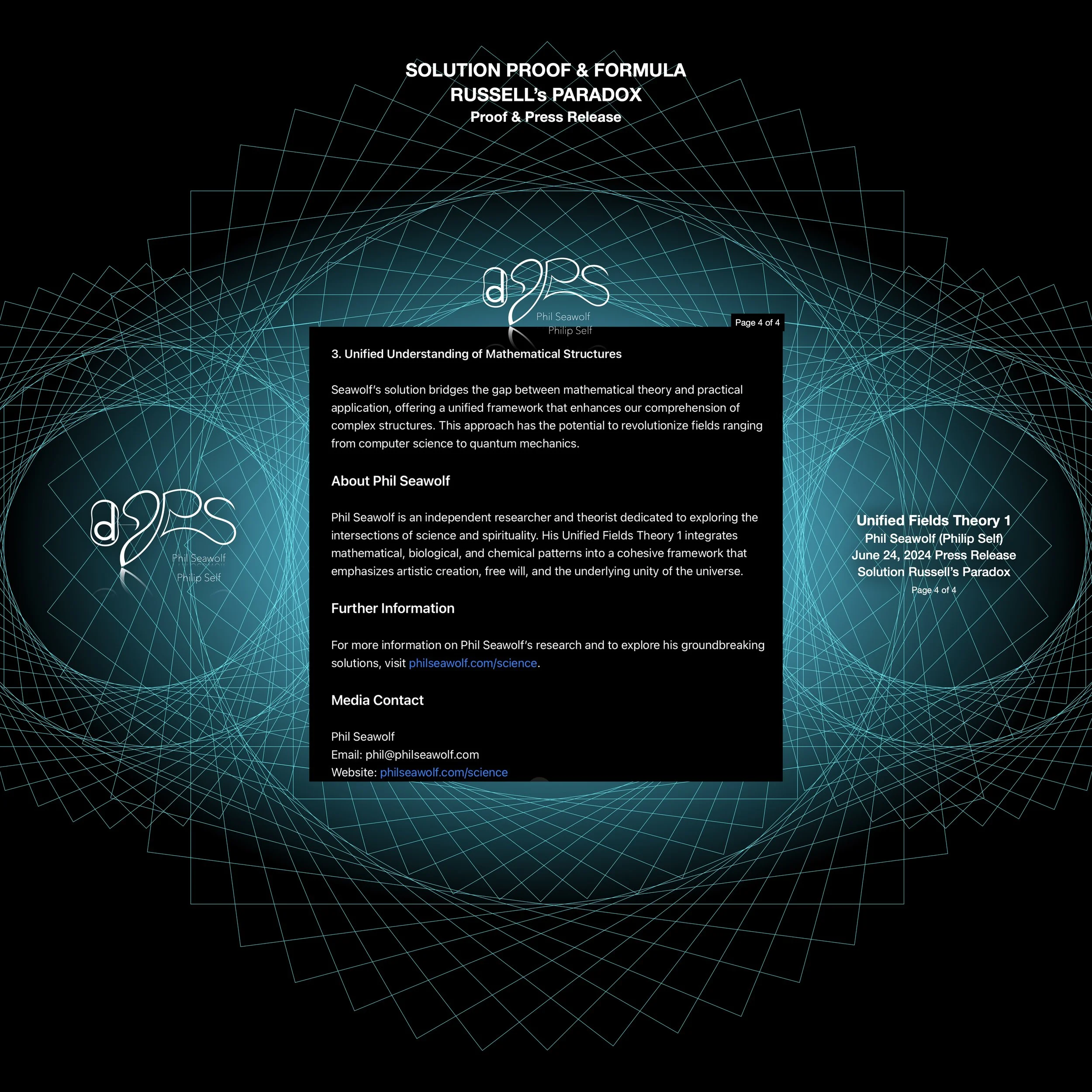 Russell's Paradox and the Groundbreaking Solution in UFT1 by Phil